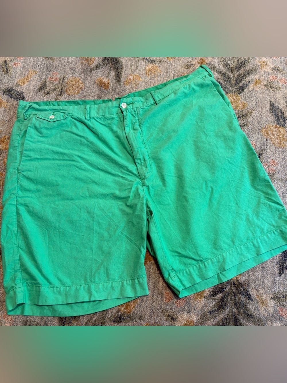 Polo Ralph Lauren Classic Fit Green Cotton Shorts Mens 46B Big & Tall